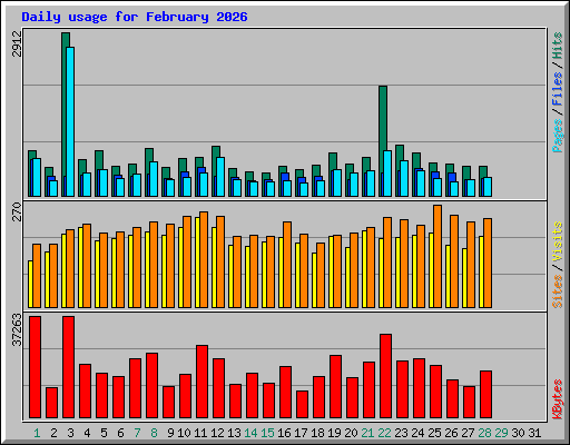 Daily usage for February 2026