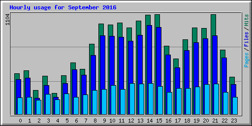 Hourly usage for September 2016