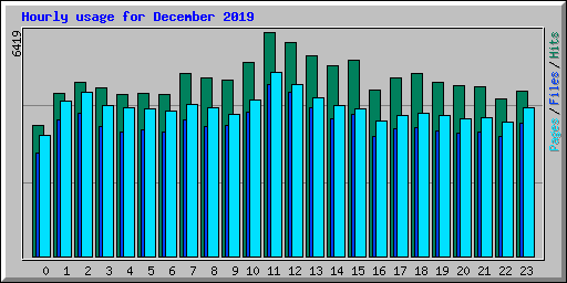 Hourly usage for December 2019
