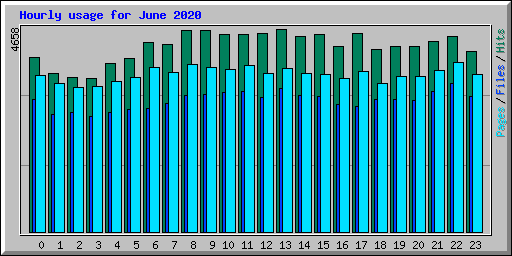 Hourly usage for June 2020