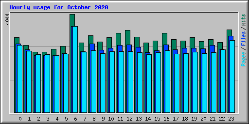 Hourly usage for October 2020