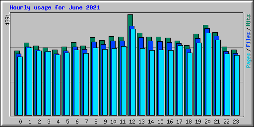 Hourly usage for June 2021