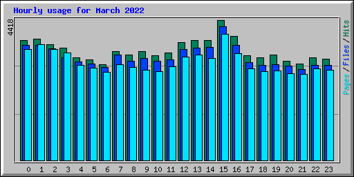 Hourly usage for March 2022