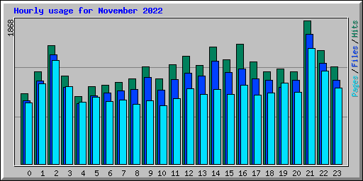 Hourly usage for November 2022